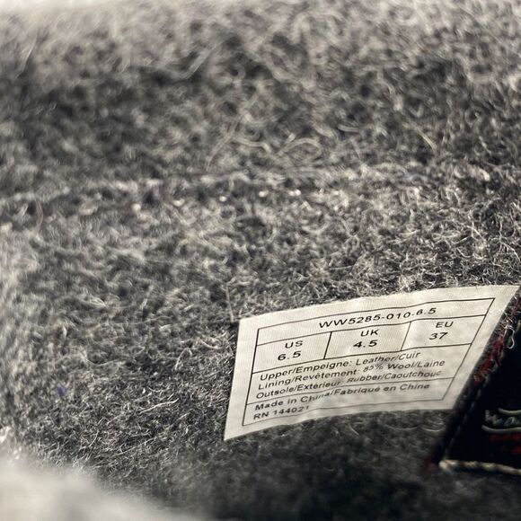 Woolrich Leather Baltimore Harness Wool Booties Double Buckles Lug Sole Grey 6.5 - Picture 9 of 12